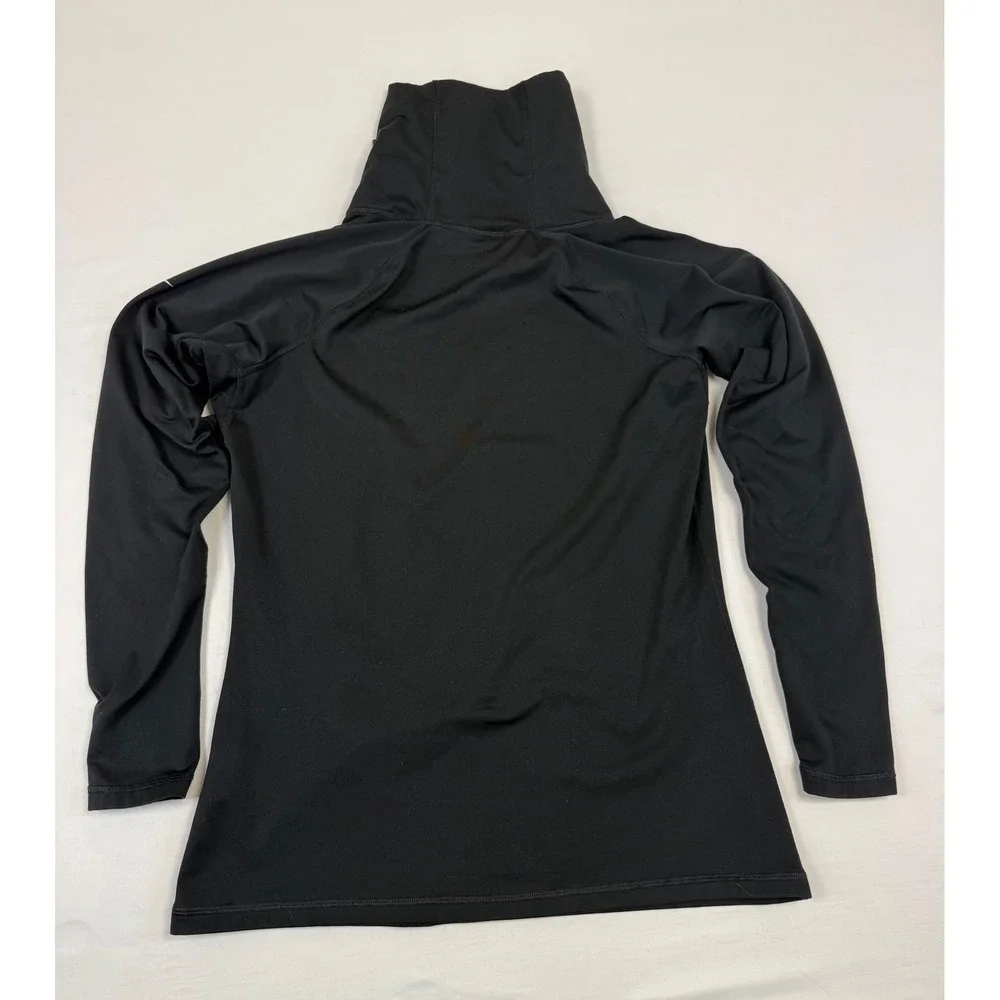 Nike Pro Womens XL Black Funnel Neck Long Sleeve Thumbhole Base‎ Layer Top